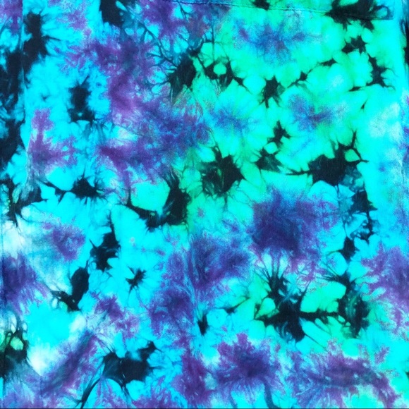 Vintage Style Tie Dye Button Down Short Sleeve - Picture 4 of 6